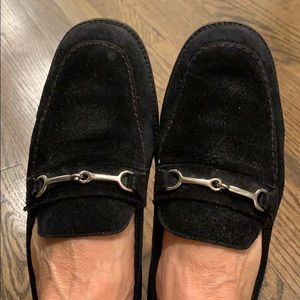 Ann Taylor Black Suede Loafers